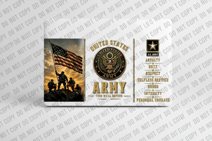 Army - UVDTF Wrap for cups/hard surfaces sticker