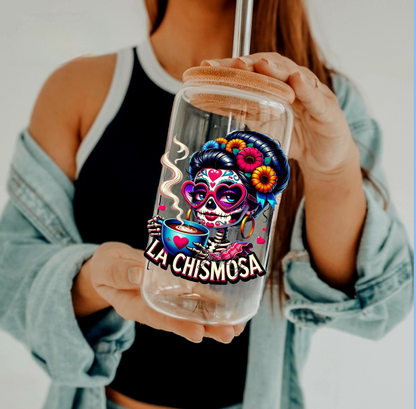 La Chismosa Sugar Skull(The Gossip) - UVDTF Decal for cups/hard surfaces sticker