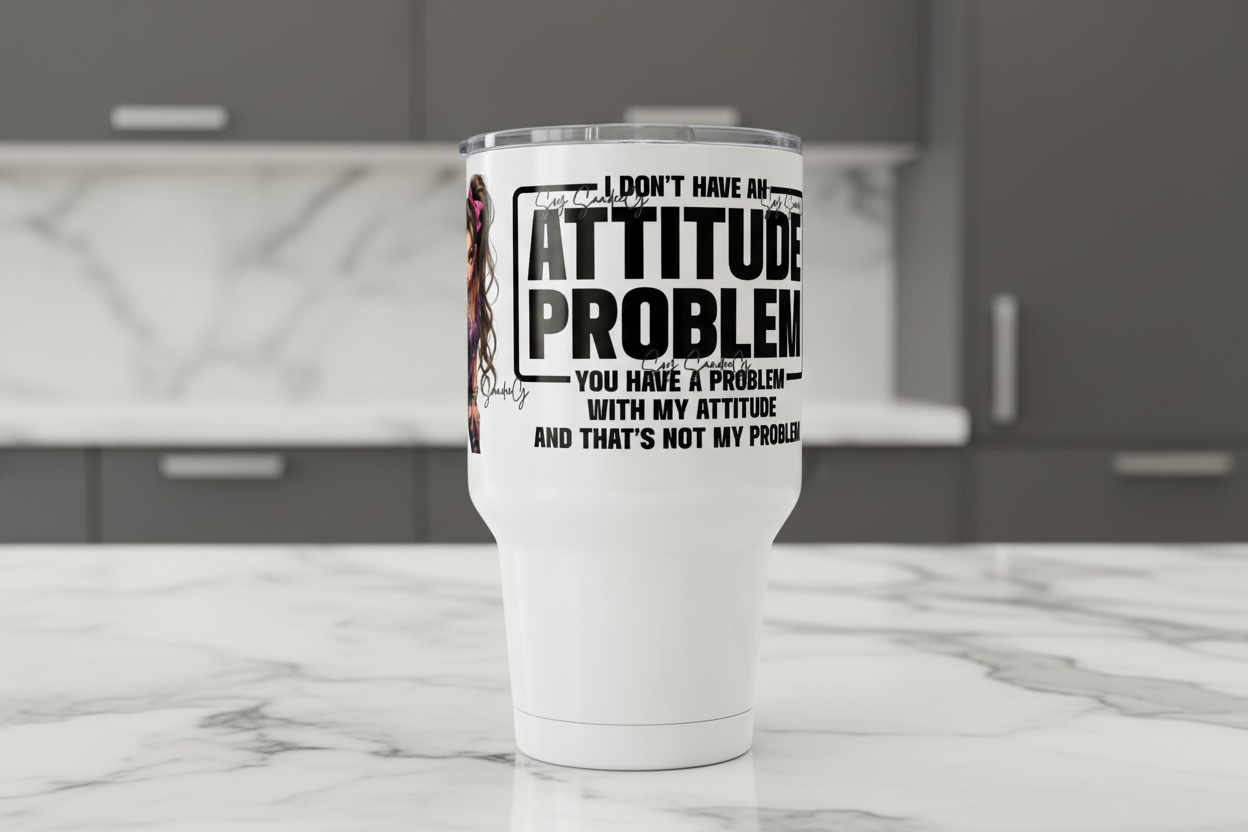 Attitude Problem - UVDTF Wrap for cups/hard surfaces sticker