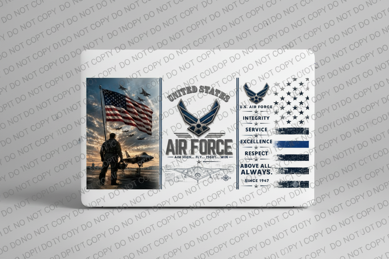 Air Force - UVDTF Wrap for cups/hard surfaces sticker