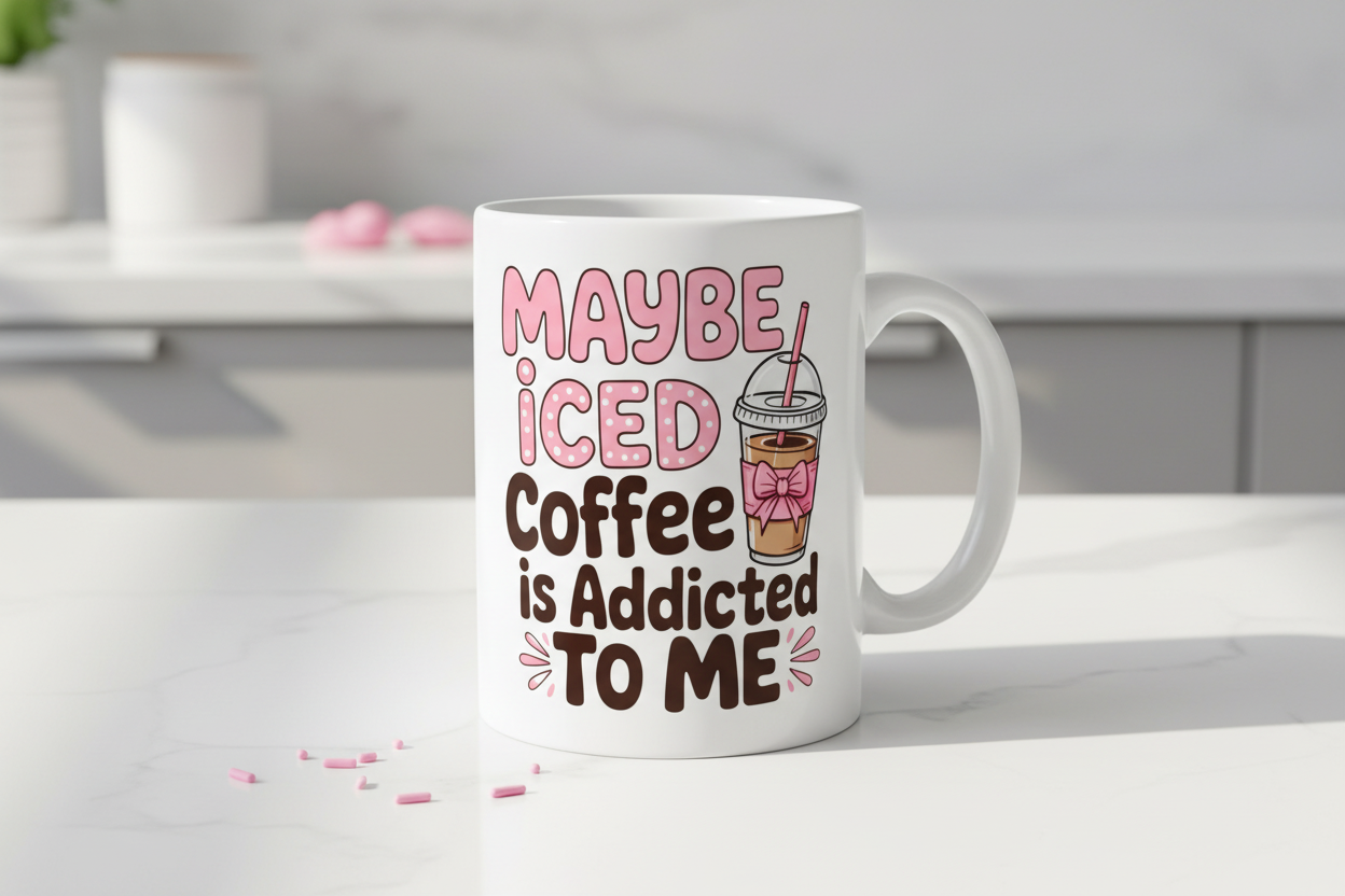 Maybe Iced Coffee - UVDTF Decal for cups/hard surfaces sticker