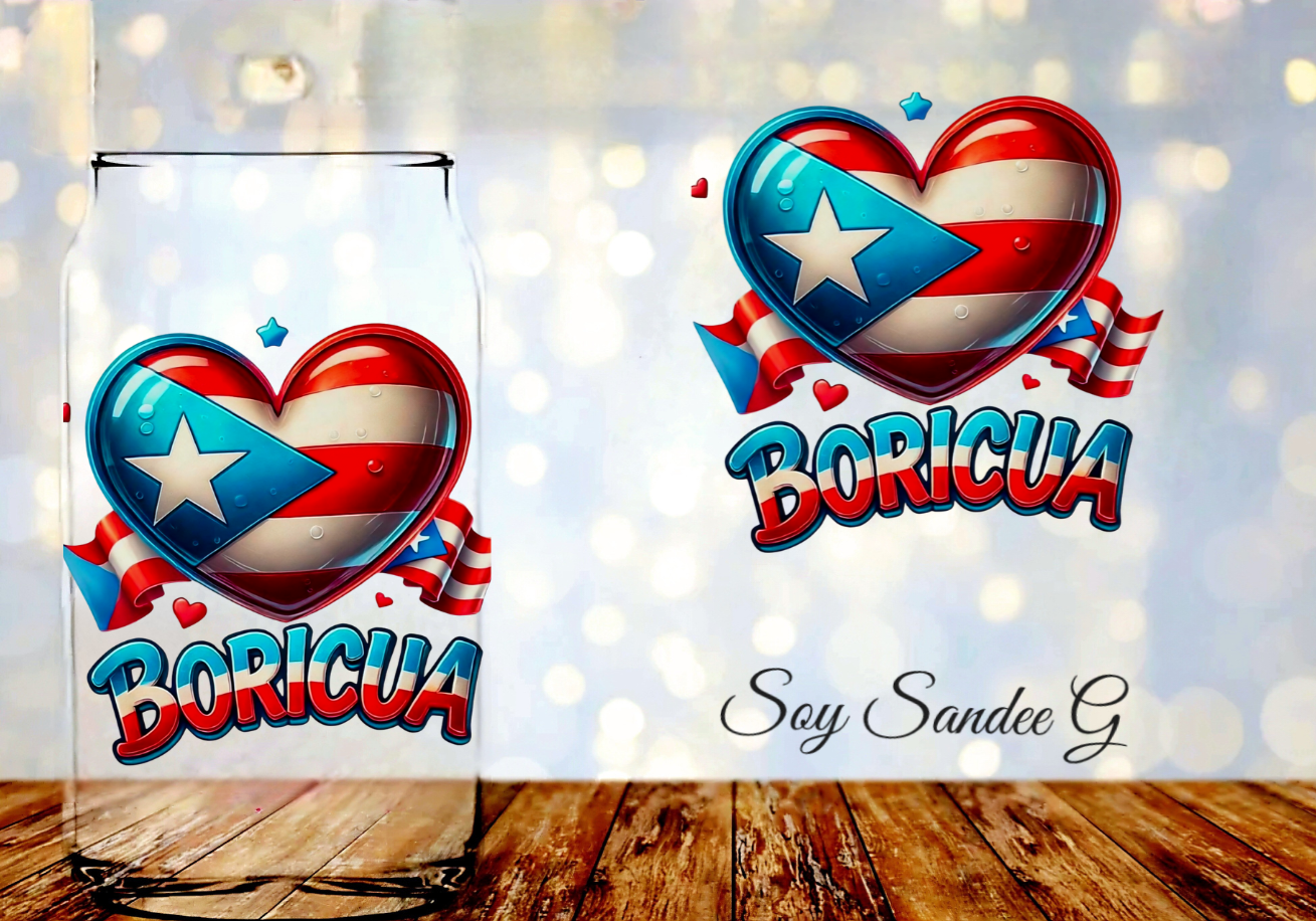 Boricua Heart - UVDTF Decal for cups/hard surfaces sticker
