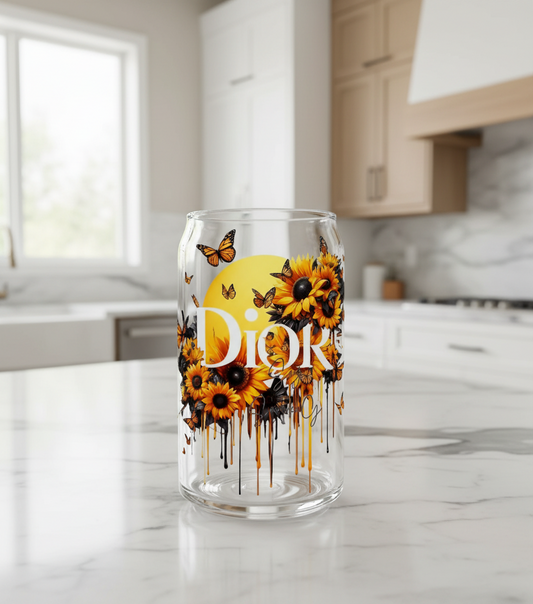 Dior Yellow Flowers - UVDTF Decal for cups/hard surfaces sticker