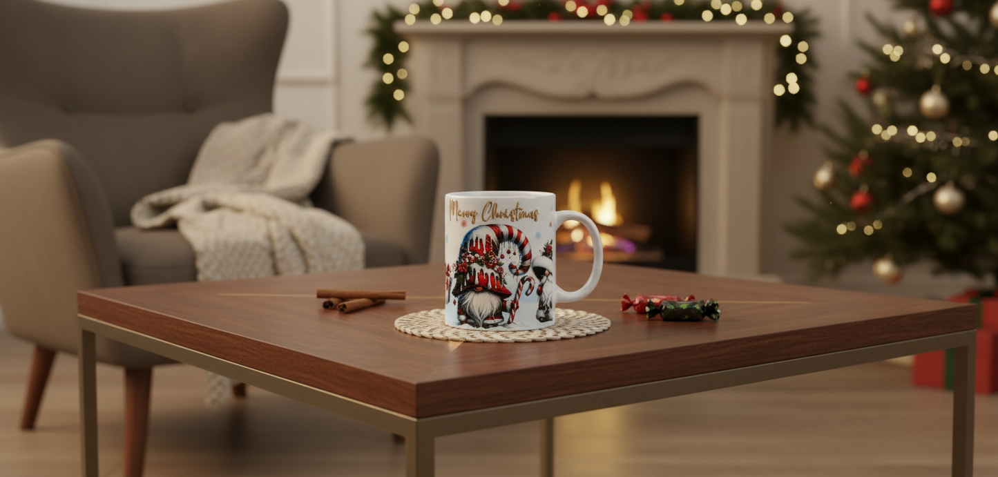 Merry Christmas Red Gnomes - UVDTF Wrap for cups/hard surfaces sticker