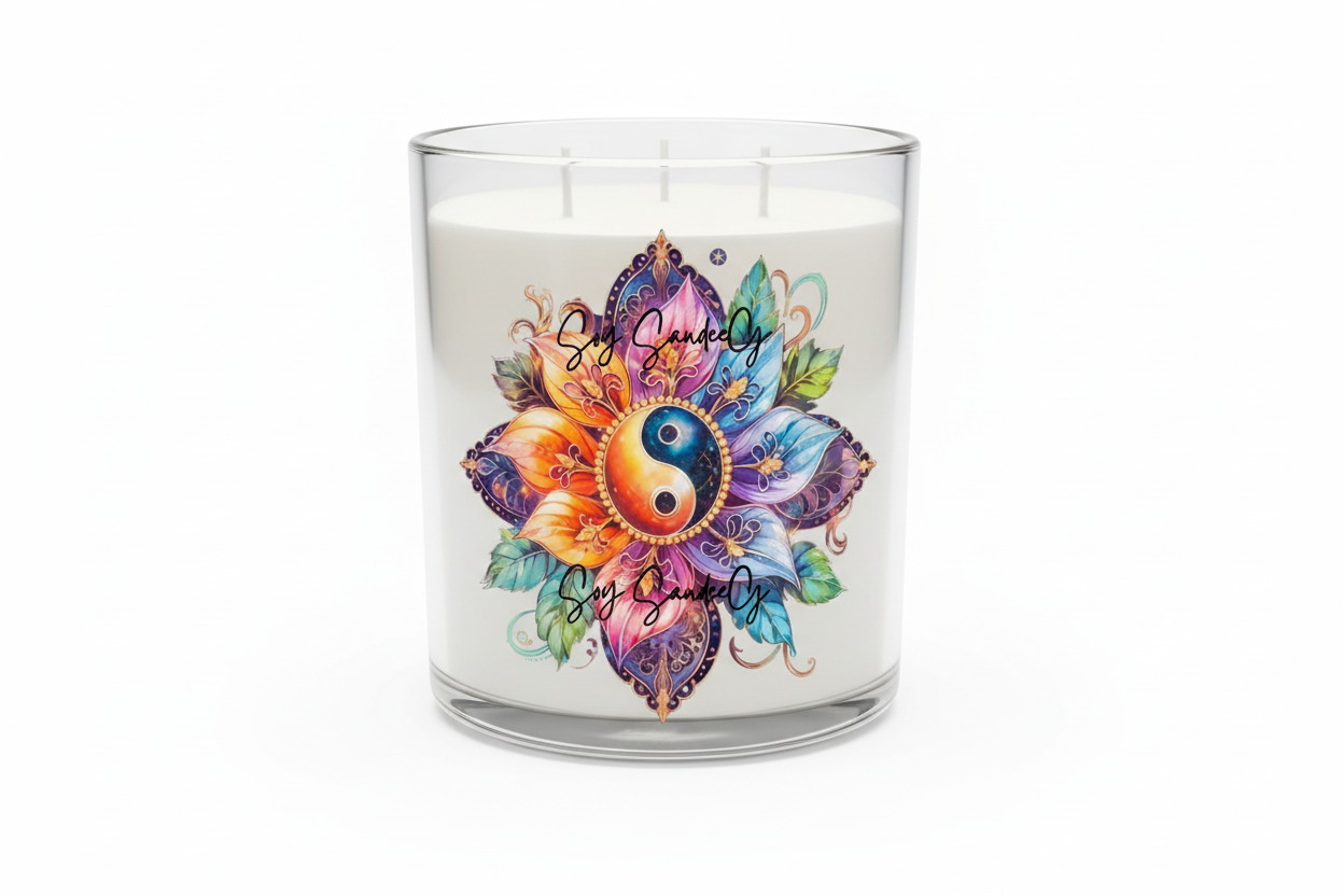 Colorful Ying Yang Flower - UVDTF Decal for cups/hard surfaces sticker