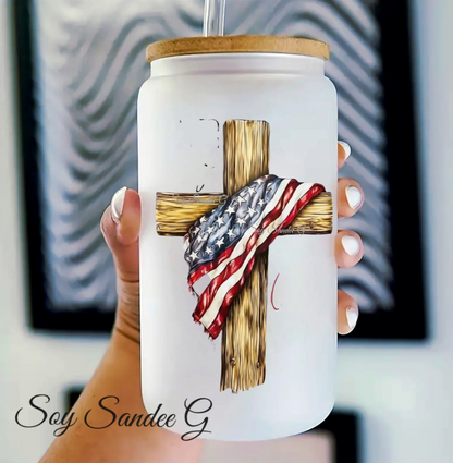 Stand for the Flag Cross - UVDTF Decal for cups/hard surfaces sticker