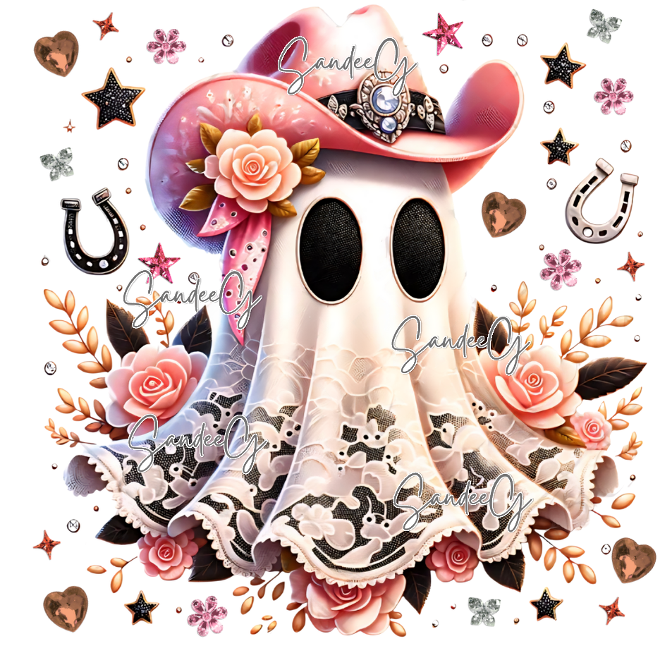 Rodeo Pink Ghost - UVDTF Decal for cups/hard surfaces sticker