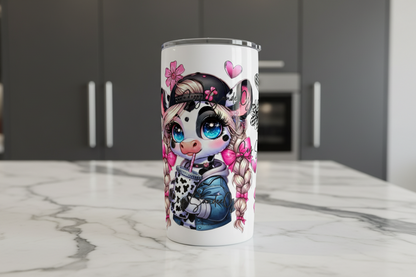 Highland Cow Pink - UVDTF Wrap for cups/hard surfaces sticker