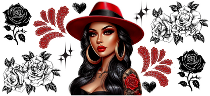 Red Fedora - UVDTF Wrap for cups/hard surfaces sticker