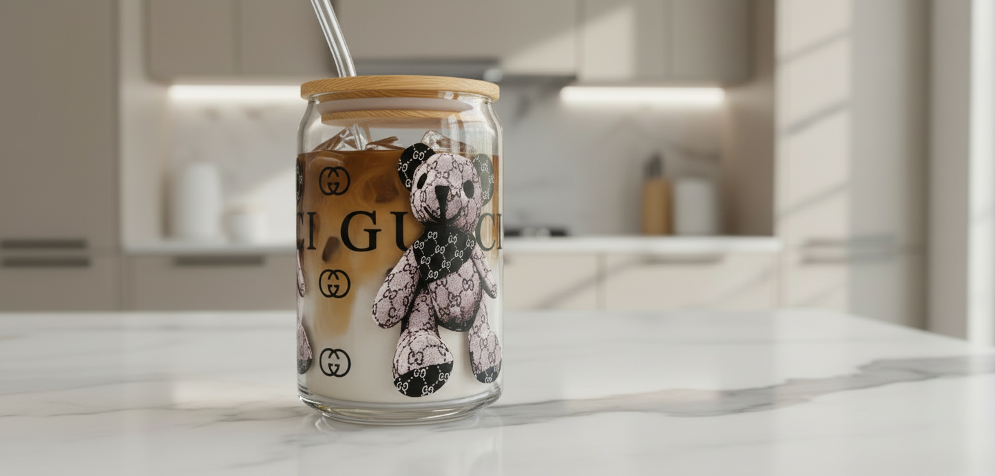 Gucci Bear - UVDTF wrap for cups/hard surfaces sticker