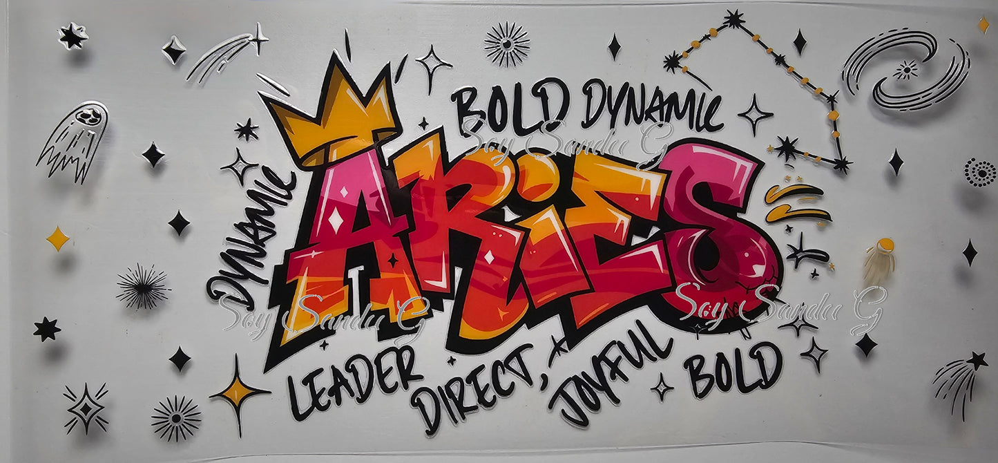 Graffiti Aires - UVDTF Wrap for cups/hard surfaces sticker