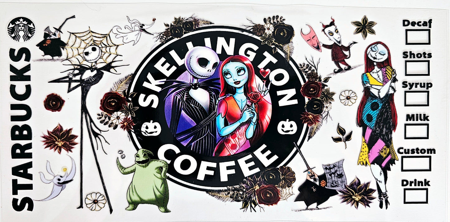 Envoltura UVDTF de Skellington Coffee - 3