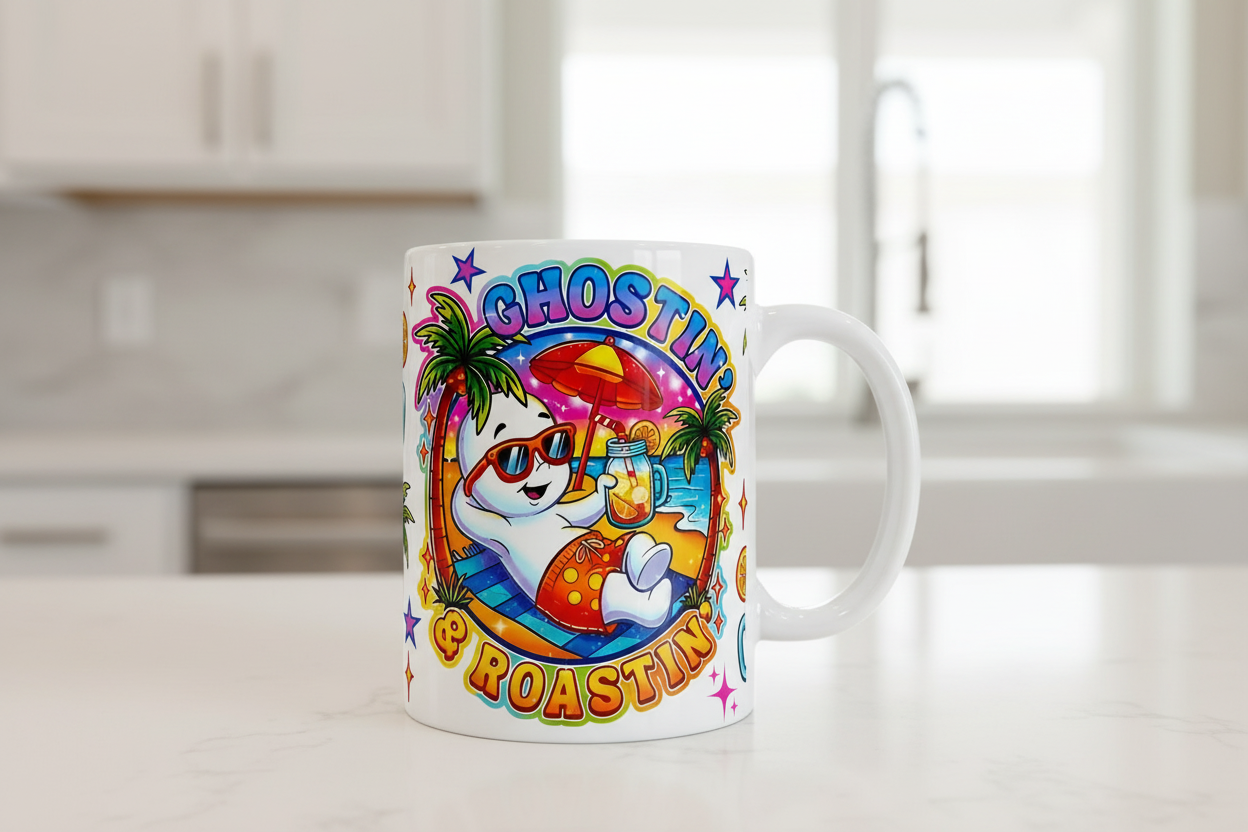 Ghostin" & Roastin' - UVDTF Wrap for cups/hard surfaces sticker