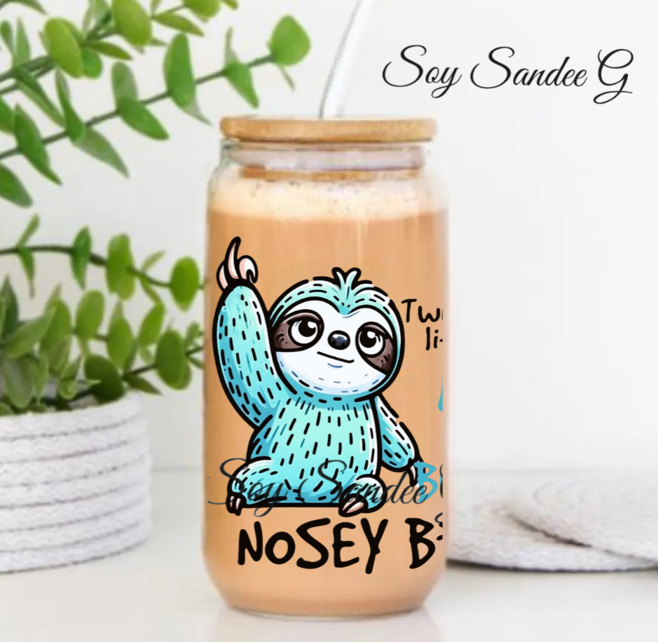 Nosey B*tch Sloth - UVDTF Decal for cups/hard surfaces sticker