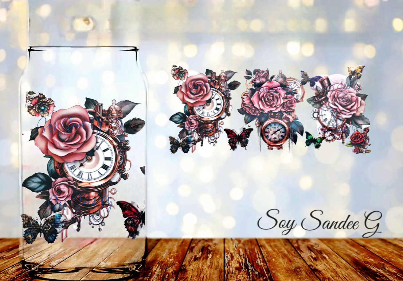 Envoltura UVDTF de rosas en el tiempo