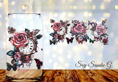 Envoltura UVDTF de rosas en el tiempo