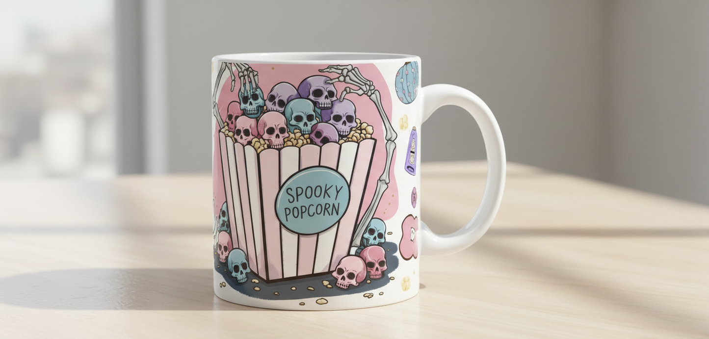 Spooky Popcorn - UVDTF Wrap for cups/hard surfaces sticker