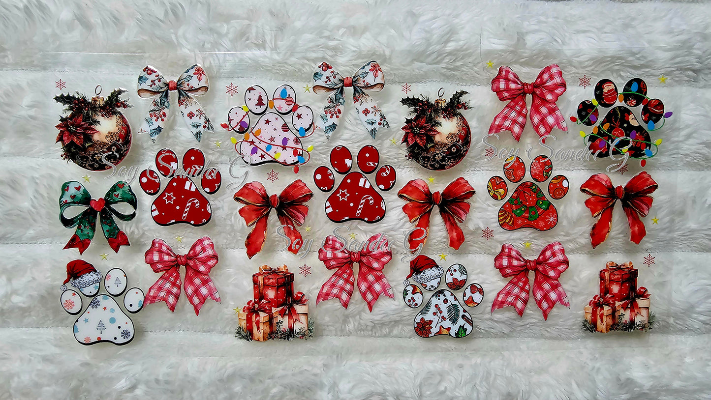 Christmas Paws - UVDTF Wrap for cups/hard surfaces sticker
