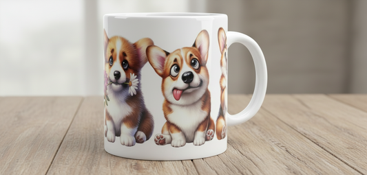 Manta UVDTF con estampado de Corgi Love