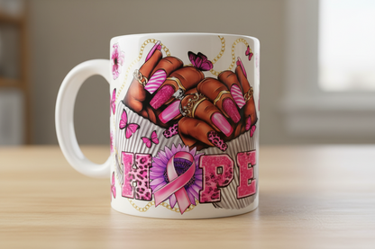 Hope- Breast Cancer - UVDTF Wrap for cups/hard surfaces sticker