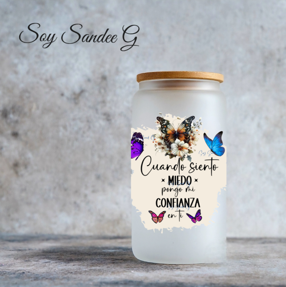 Cuando siento miedo...(Cuando tengo miedo) Calcomanía UVDTF