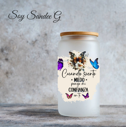 Cuando siento miedo...(Cuando tengo miedo) Calcomanía UVDTF