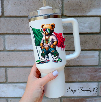 Mexican Bear &  Flag - UVDTF Decal for cups/hard surfaces