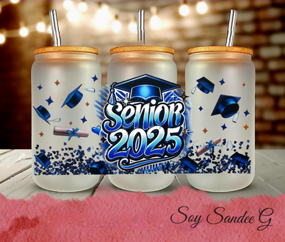 Light Blue Senior Grad - UVDTF Wrap for cups/hard surfaces sticker