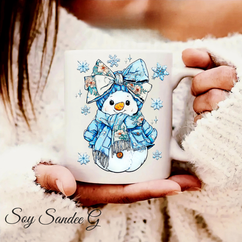 Denim Snowman - UVDTF Decal for cups/hard surfaces sticker