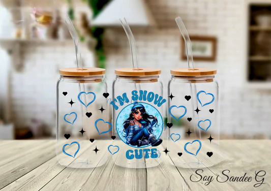 I'm Snow Cute - UVDTF Wrap for cups/hard surfaces sticker
