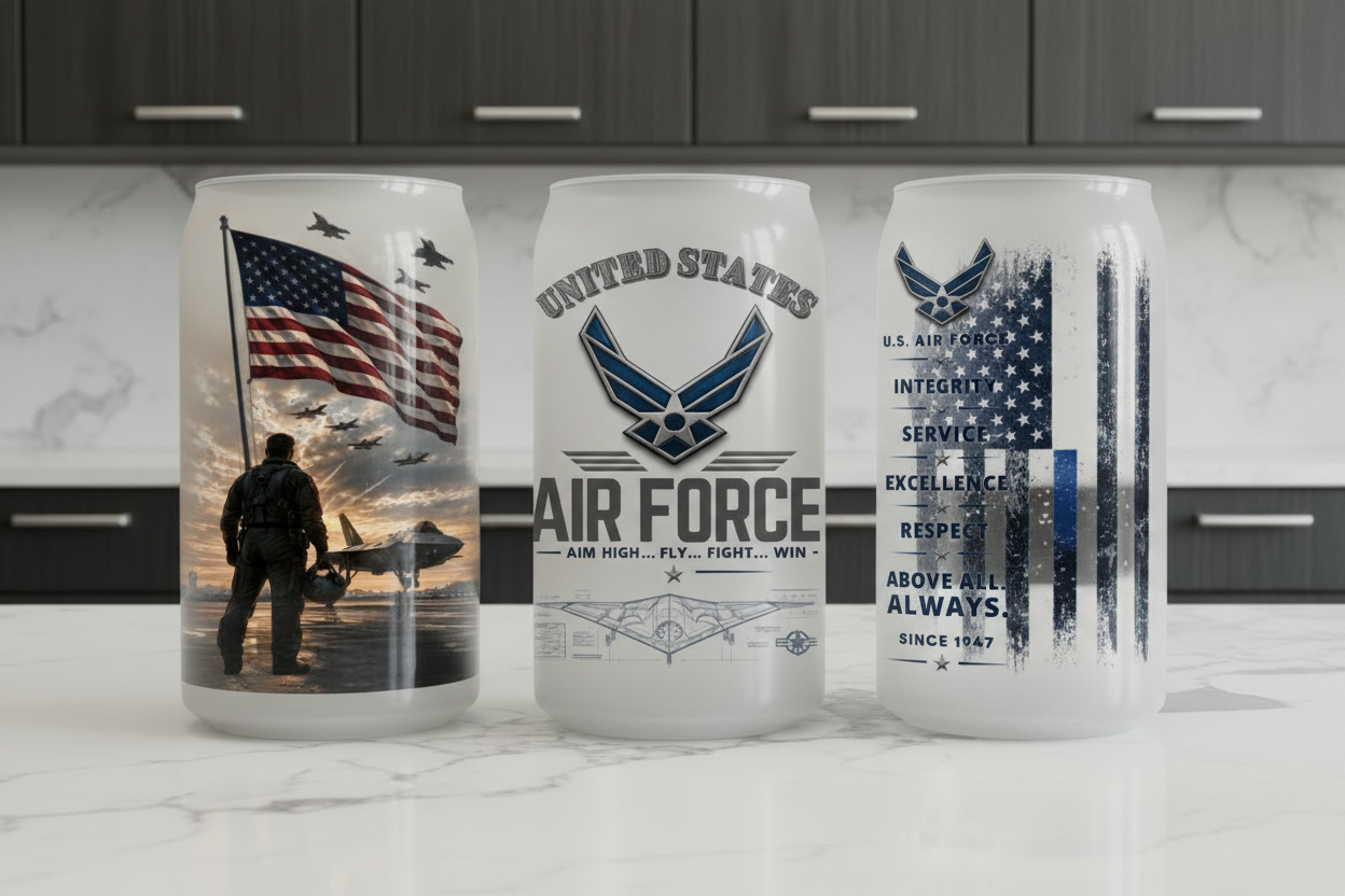 Air Force - UVDTF Wrap for cups/hard surfaces sticker