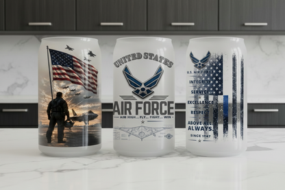 Air Force - UVDTF Wrap for cups/hard surfaces sticker