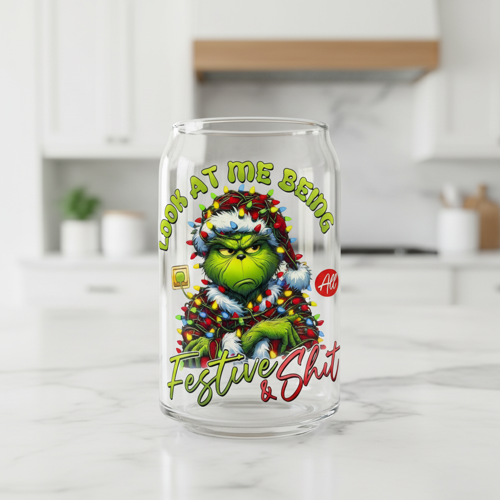 Look at Me Being Festive  - UVDTF Decal for cups/hard surfaes sticker