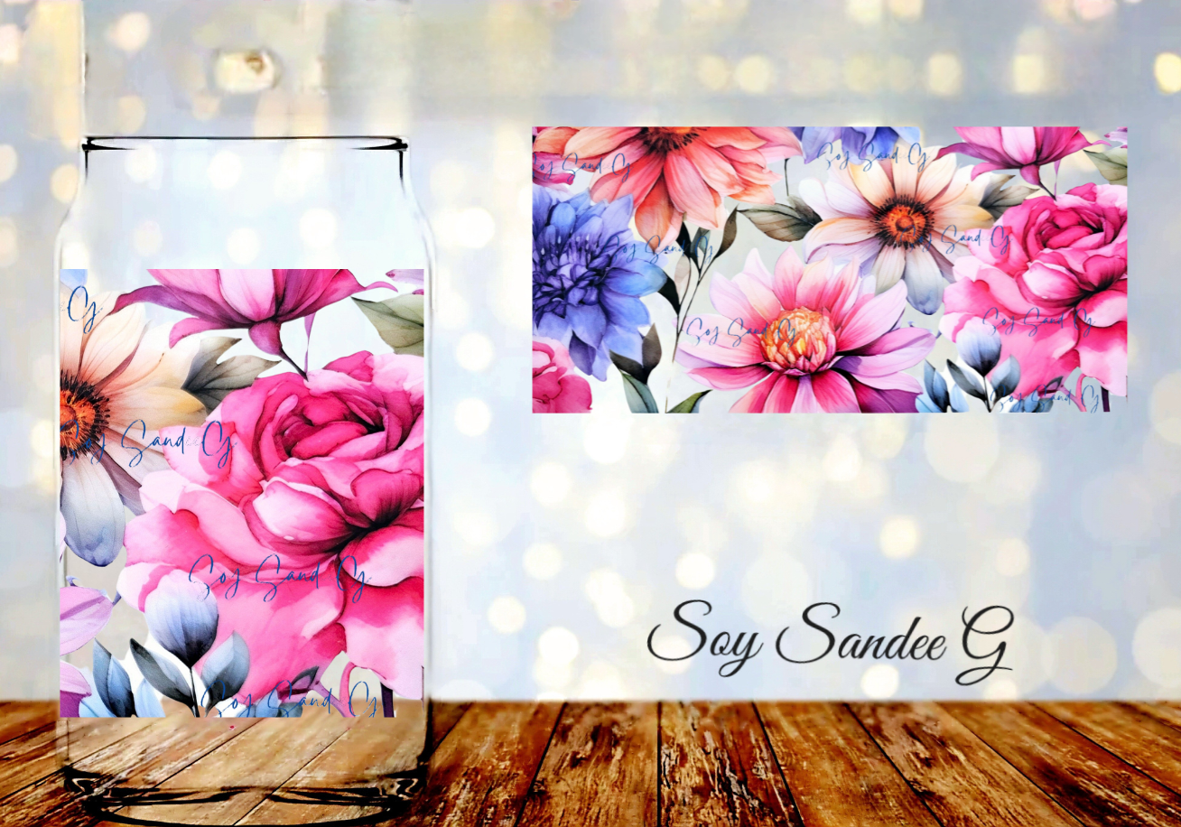 Big Bright Flowers - UVDTF wrap for cups/hard surfaces sticker