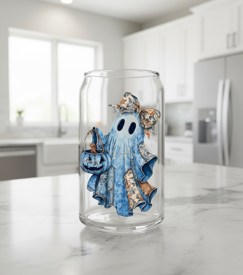 Denim Ghost - UVDTF Decal for cups/hard surfaces sticker