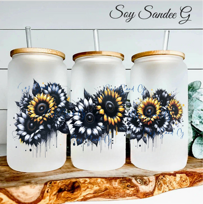 White & Yellow Sunflowers - UVDTF Wrap for cups/hard surfaces sticker