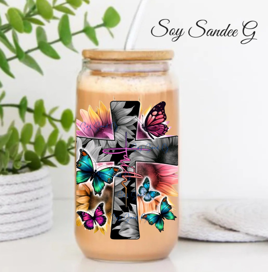 Vibrant Faith Cross - UVDTF Decal for cups/hard surfaces sticker