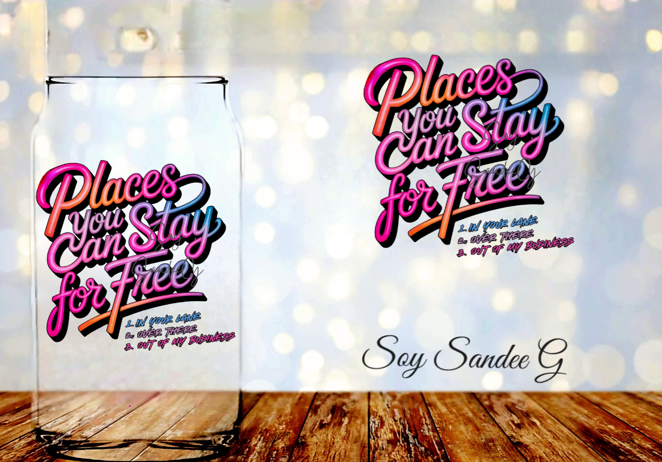 Colorful Places You Can Stay - UVDTF Decal for cups/hard surfaces sticker