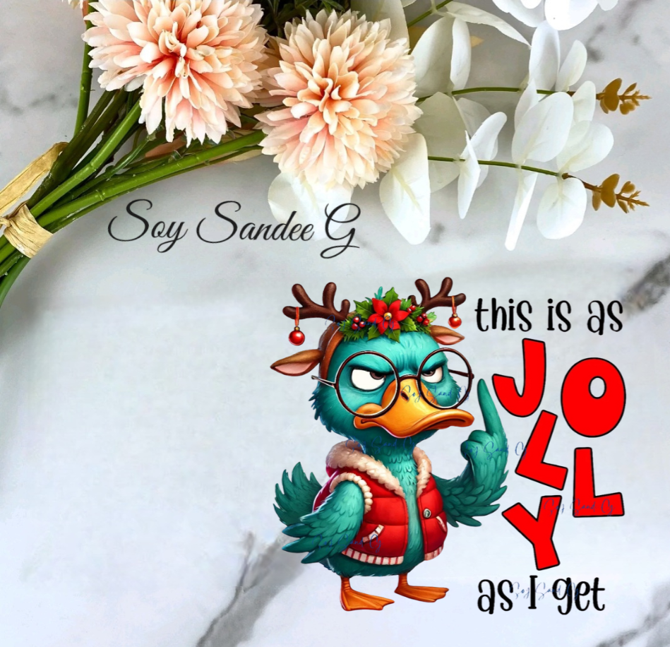 This is as Jolly as I Get - UVDTF Decal for cups/hard surfaces sticker