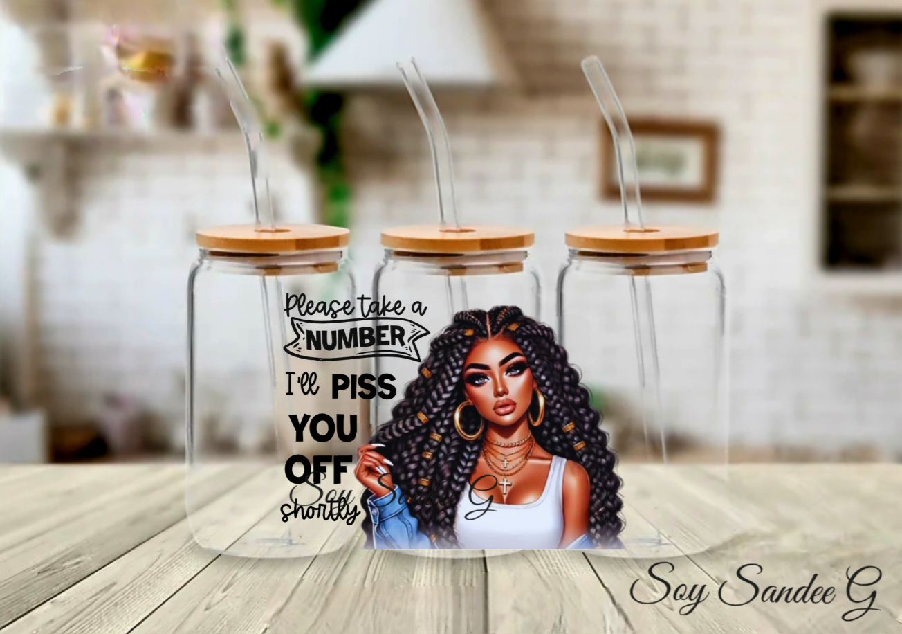 Please Take a Number - UVDTF Decal for cups/hard surfaces sticker