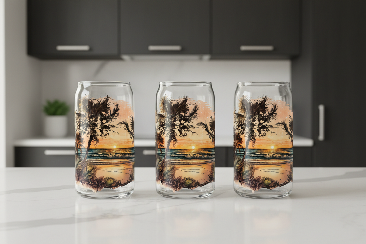 Golden Beach - UVDTF Wrap for cups/hard surfaces sticker