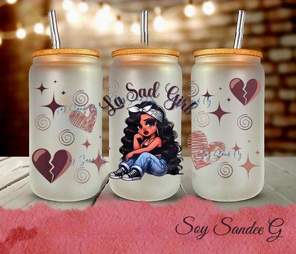 La Sadgirl Brown - UVDTF Wrap for cups/hard surfaces sticker