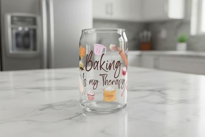 Baking is my Therapy - UVDTF Wrap for cups/hard surfaces sticker