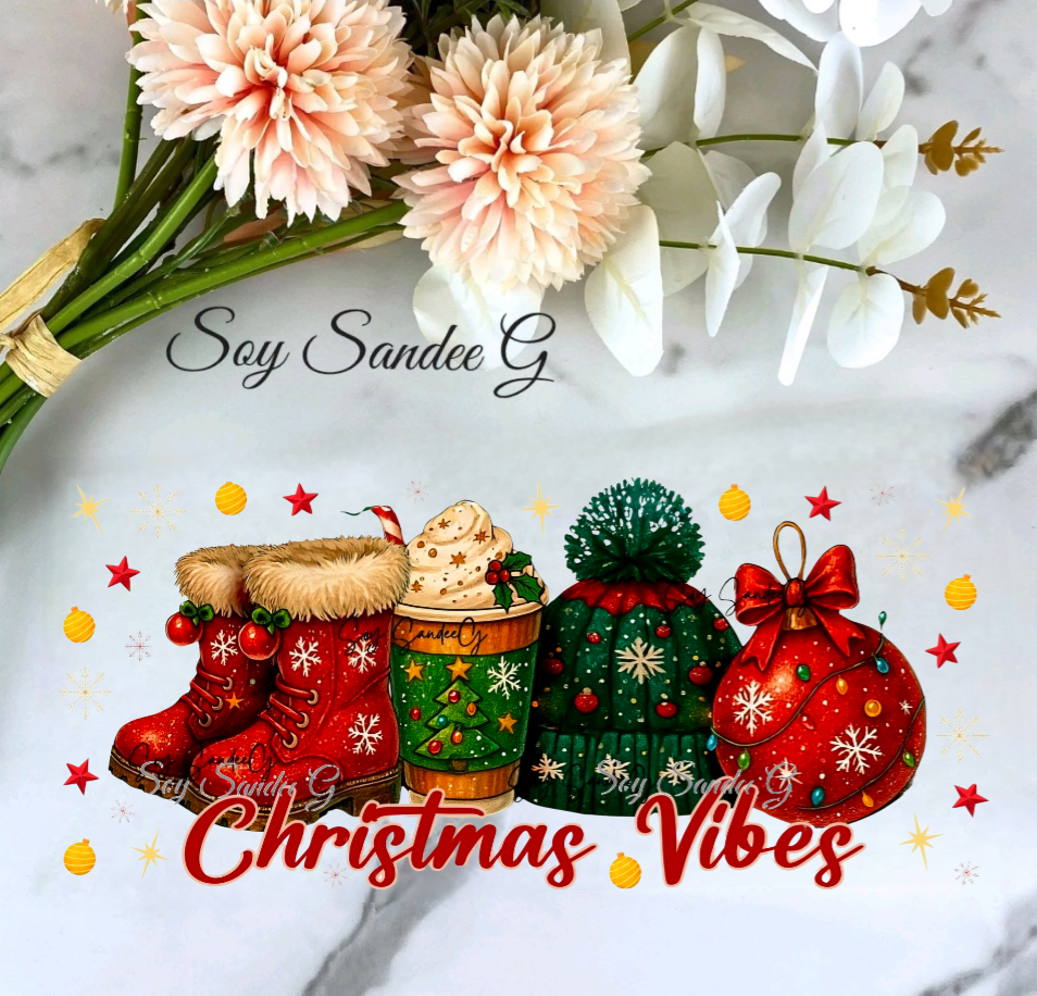 Christmas Vibes - UVDTF Wrap for cups/hard surfaces sticker