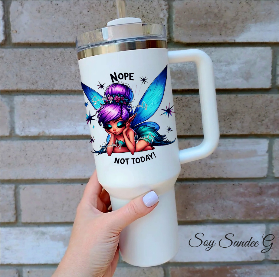 Nope Not Today Fairy - UVDTF Decal for cups/hard surfaces sticker