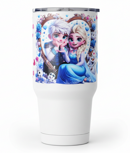 Elsa & her Prince Heart - UVDTF wrap for cups/hard surfaces sticker
