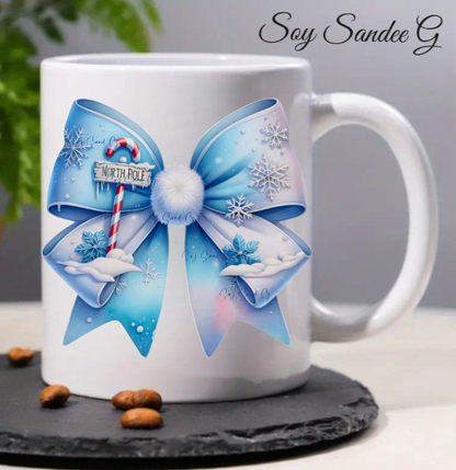 North Pole Coquette Bow - UVDTF Decal for cups/hard surfaces sticker