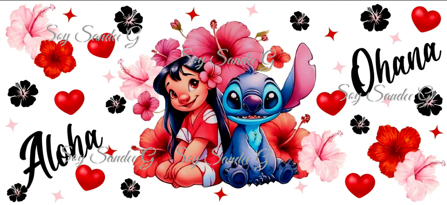 Aloha Ohana - UVDTF Wrap for cups/hard surfaces sticker