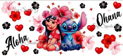 Aloha Ohana - UVDTF Wrap for cups/hard surfaces sticker