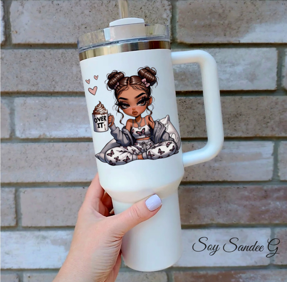 Over It Cutie - UVDTF Decal for cups/hard surfaces sticker